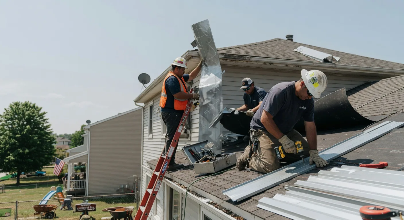 Storm Damage Metal Roof Repair in Meadow Lands, PA